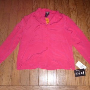 Woman's 100% Silk Button Up Blazer